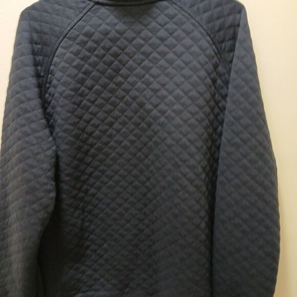 L.L. Bean Quilted 1/4-Snap Sweatshirt Pullover Mockneck Navy Outdoors Mens Large - Picture 6 of 16